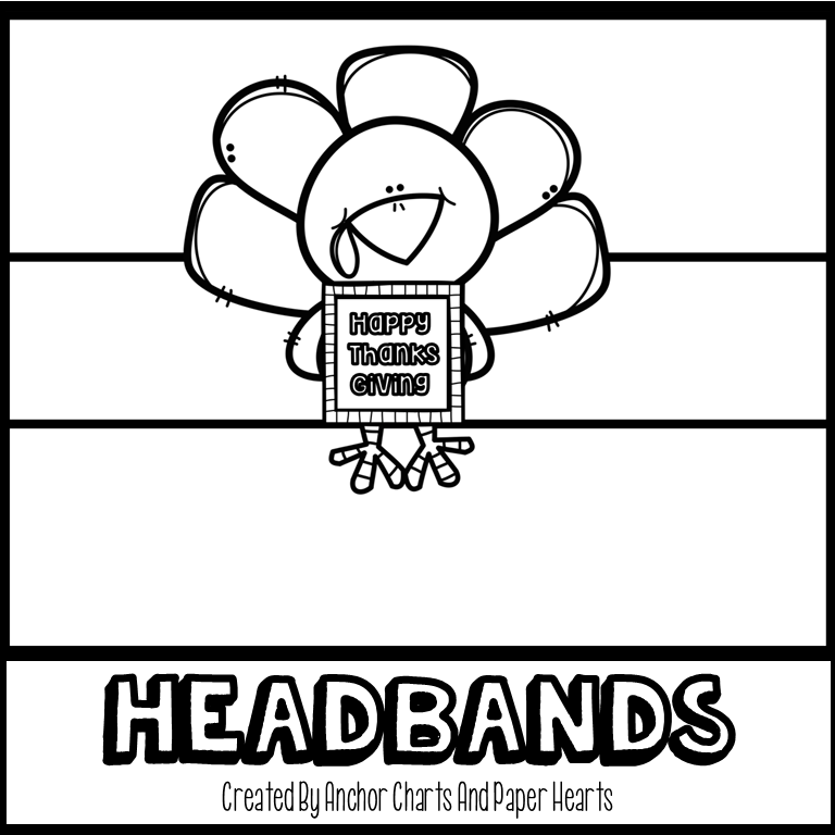 Thanksgiving Headband Crowns | Printable Autumn Craft for PreK to 2