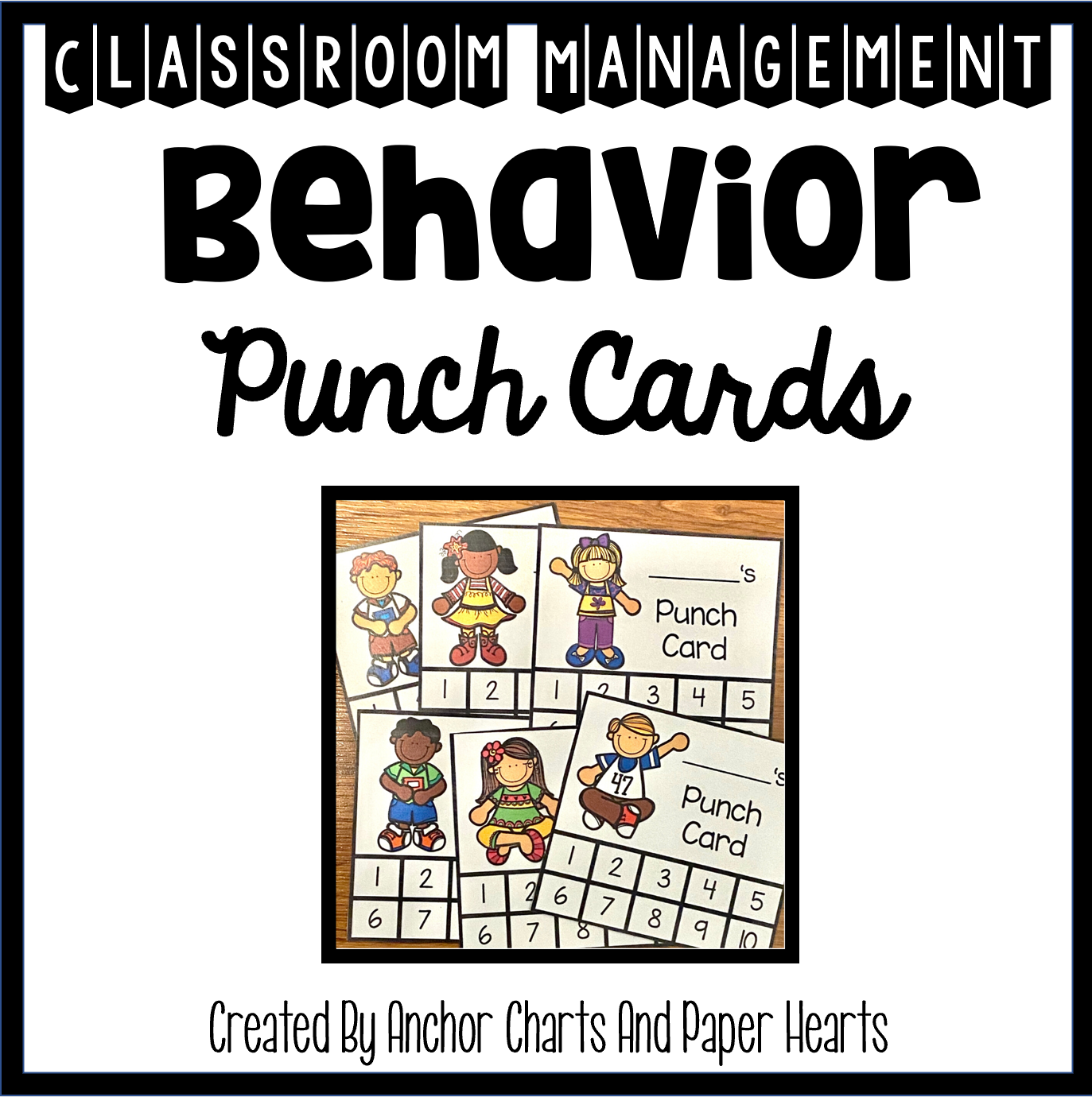 Behavior Punch Cards | Printable Positive Behavior Incentive for Elementary