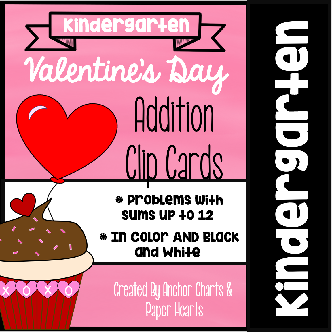 Valentine’s Day Addition Clip Cards | Printable Math Center Activity for PreK–2